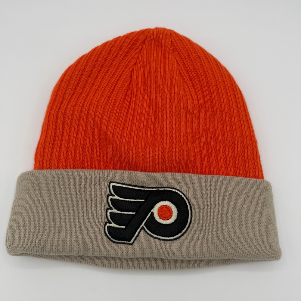 Fanatics PHILADELPHIA‎ FLYERS NHL Knit Hat Cuff Beanie ORANGE Black logo